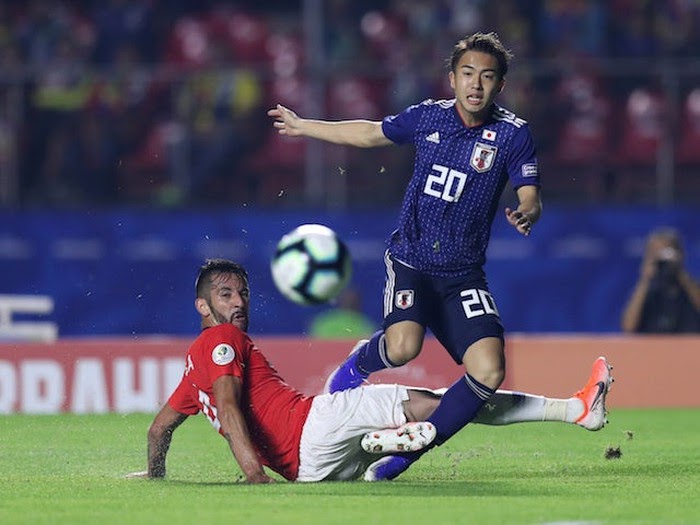 Abe trong màu áo Nhật Bản tại Copa America 2019